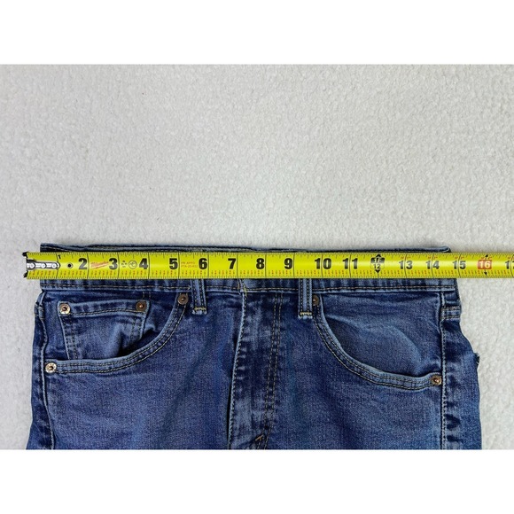 Levis 505 Jeans Mens 31x32 Blue Regular Straight Stretch Denim Pants Medium Wash - Picture 13 of 16